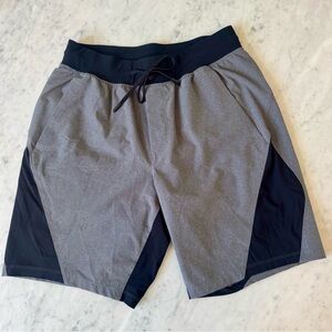 Lululemon Lined Men's Workout Shorts With Drawstring /Black Gray/medium